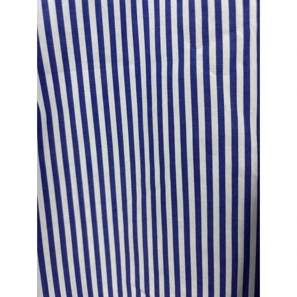 Vineyard Vines Stripe Blouse M Blue White Cotton Coastal Preppy Capsule Chic - Picture 6 of 9
